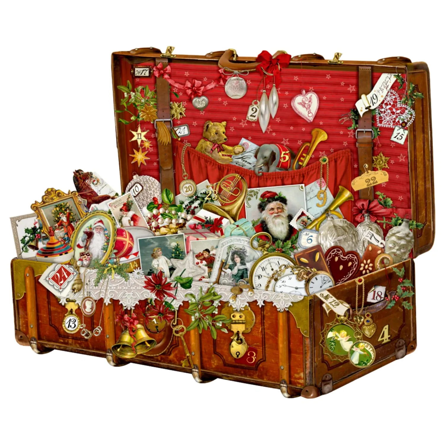 * Advent Decorations & Calendars|Advent Calendar "Christmas Suitcase"