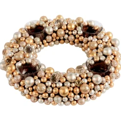 * Advent Decorations & Calendars|Advent Wreath Made Of Baubles, Gold