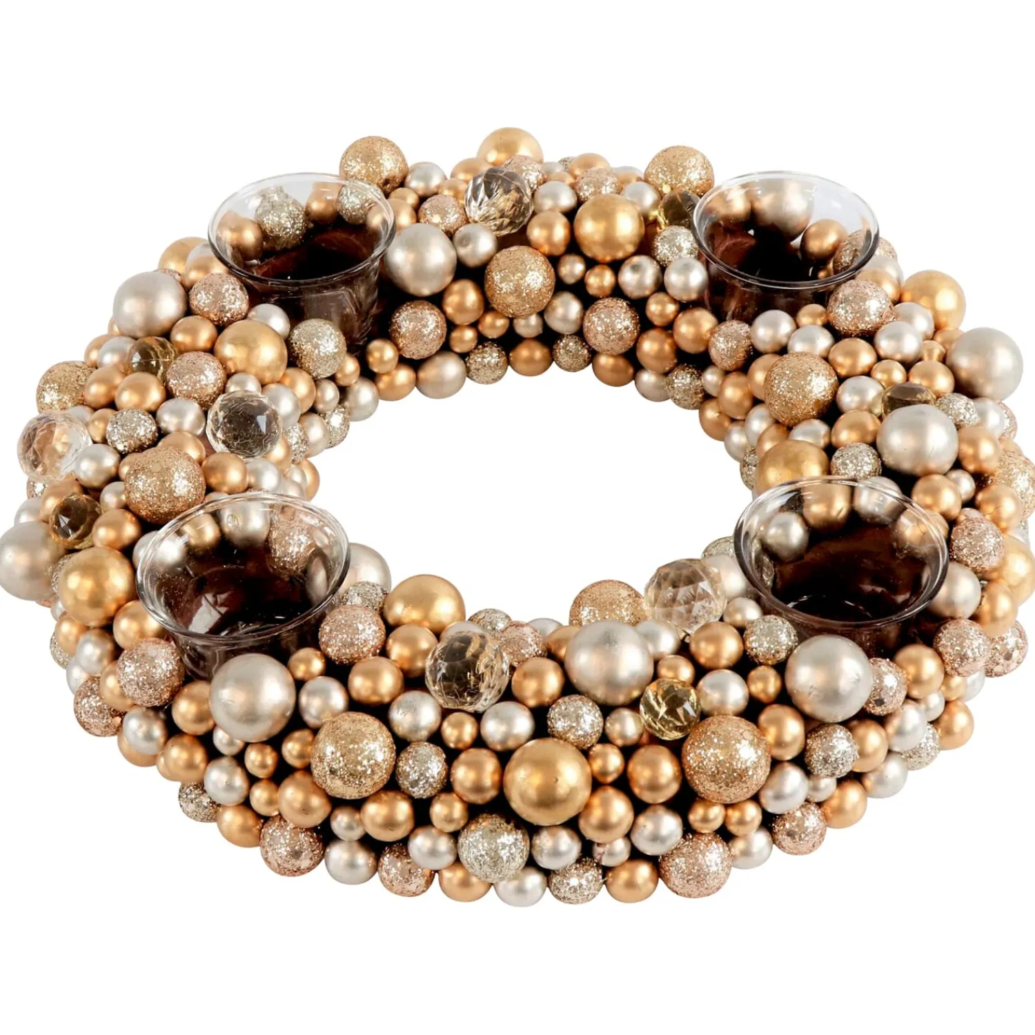 * Advent Decorations & Calendars|Advent Wreath Made Of Baubles, Gold