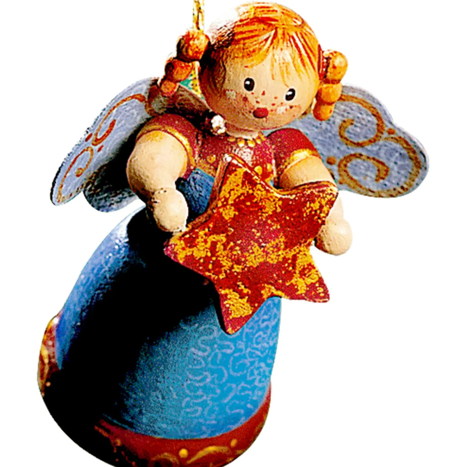 * Wood Tree Decorations|Angel With Star