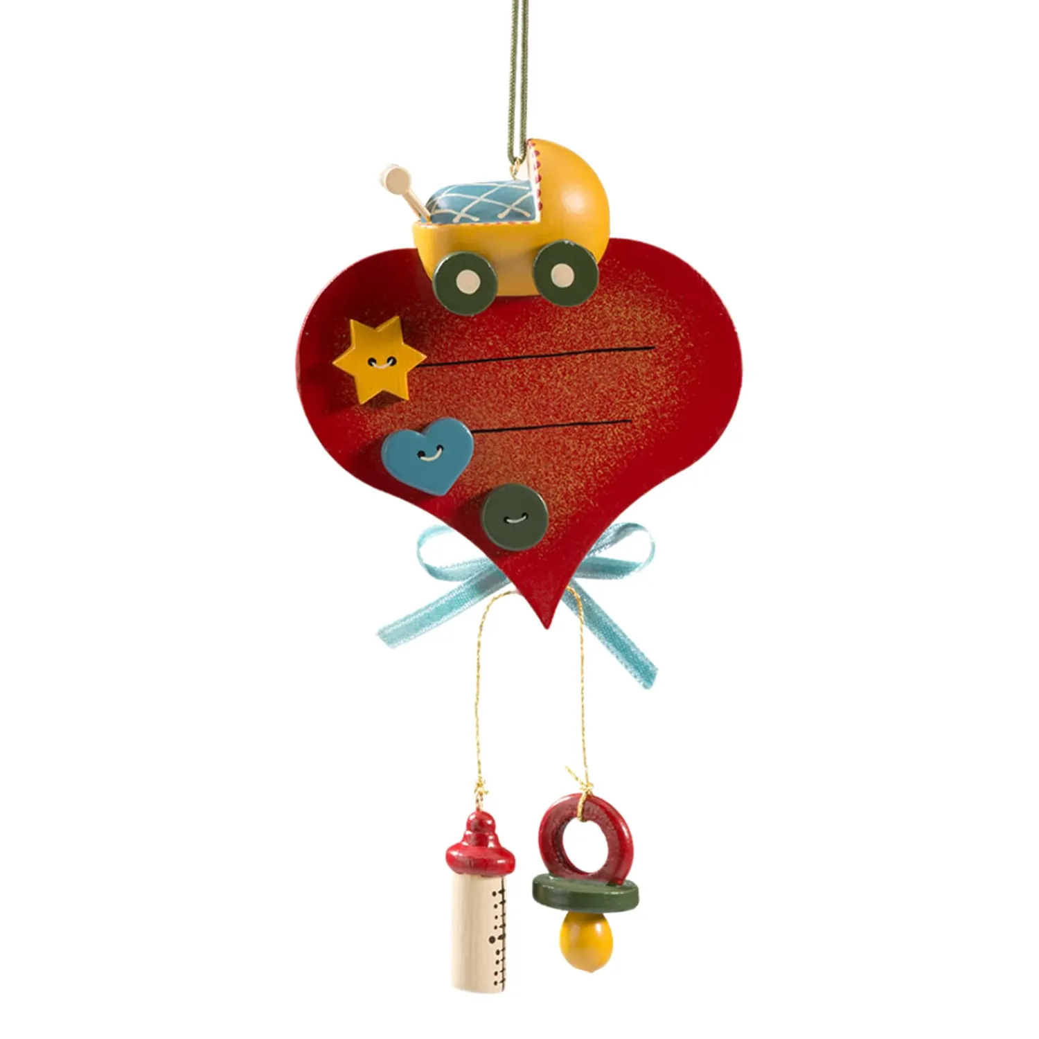 * Wood Tree Decorations|Baby's First Christmas (Pram)
