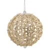 * Resin Tree Decorations|Bauble With Filigree Stars, Gold