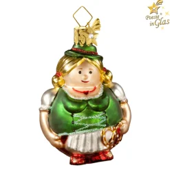 Poesie in Glas Bavaria Souvenirs|Bavarian Girl (Round)