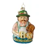 Poesie in Glas Bavaria Souvenirs|Bavarian Man In Costume Wit Dog And Beer Mug