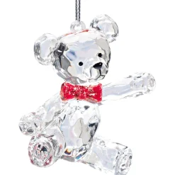 * Acrylic Tree Decorations|Bear With Red Bow, Acrylic
