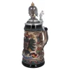 * Beer Steins|Beer Stein With Tin Eagle "Germany", Colored-Brown, 0.5L
