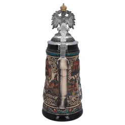 * Beer Steins|Beer Stein With Tin Eagle 