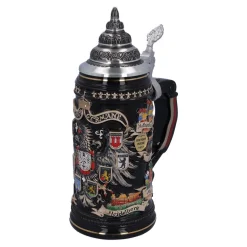 * Beer Steins|Beer Stein With Tin Lid "City Arms", Gold, 0.4L