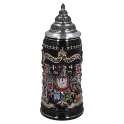 * Beer Steins|Beer Stein With Tin Lid "City Arms", Gold, 0.4L