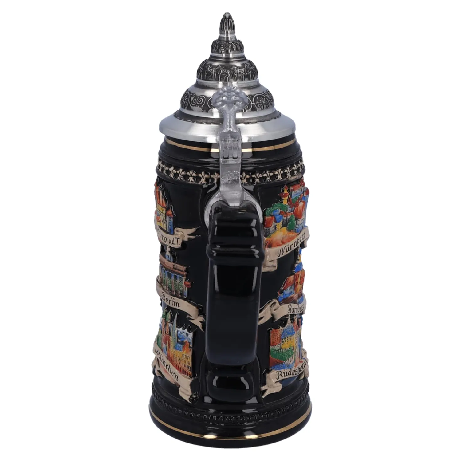 * Beer Steins|Beer Stein With Tin Lid "City Arms", Gold, 0.4L