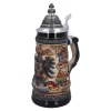 * Beer Steins|Beer Stein With Tin Lid "Germany", Colored-Brown, 0.5L