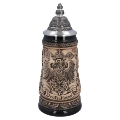 * Beer Steins|Beer Stein With Tin Lid "Germany", Brown, 0.5L