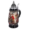 * Beer Steins|Beer Stein With Tin Lid "Rothenburg", Natural, 0.25 L
