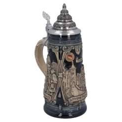 * Rothenburg Souvenirs|Beer Stein With Tin Lid