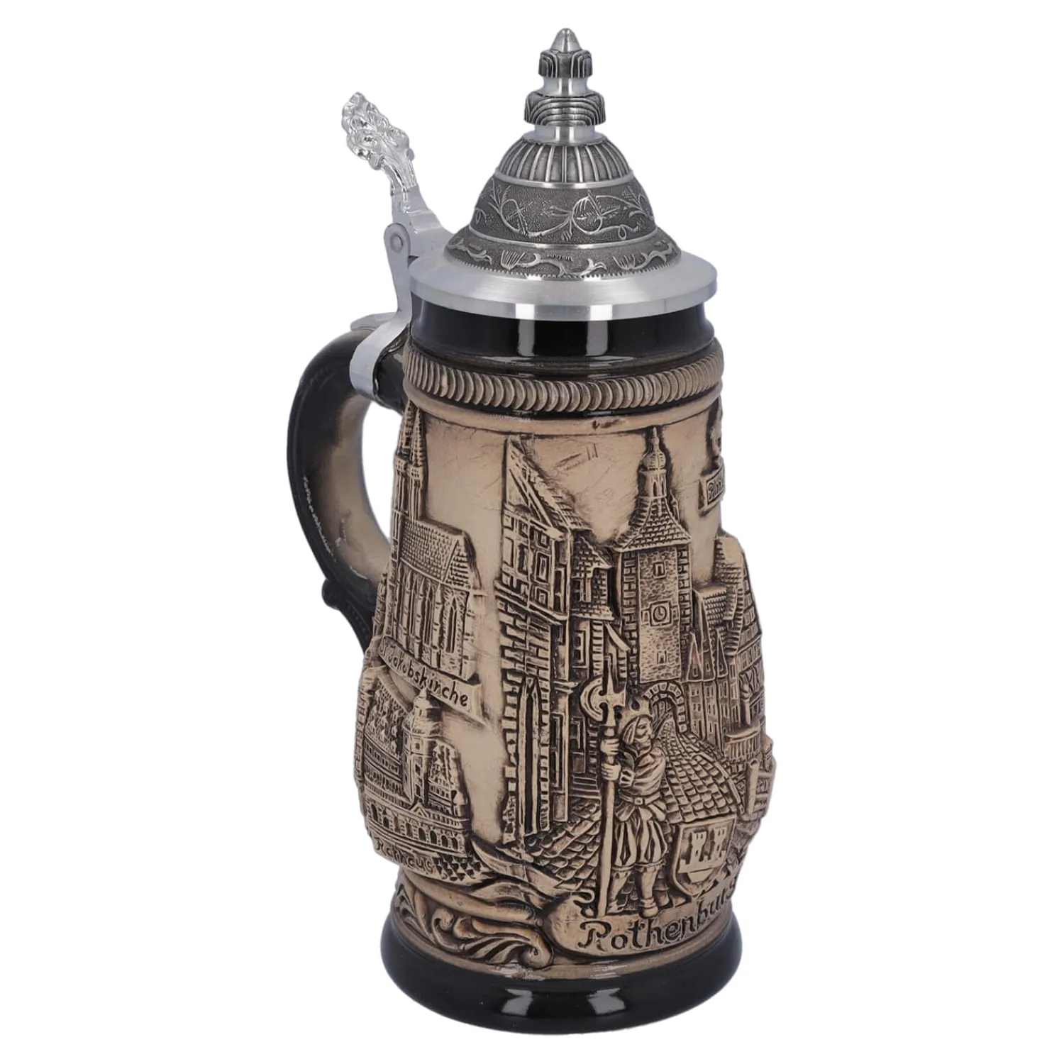 * Beer Steins|Beer Stein With Tin Lid "Rothenburg", 0.25L
