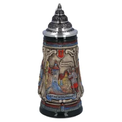 * Beer Steins|Beer Stein With Tin Lid "Rothenburg With Knight", 0.25L