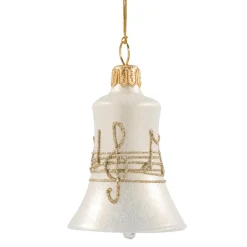 * Tree Baubles And Set Offers|Bell Creme Colored With Musical Notes