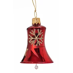 * Tree Baubles And Set Offers|Bell Red With Golden Stars And Flakes