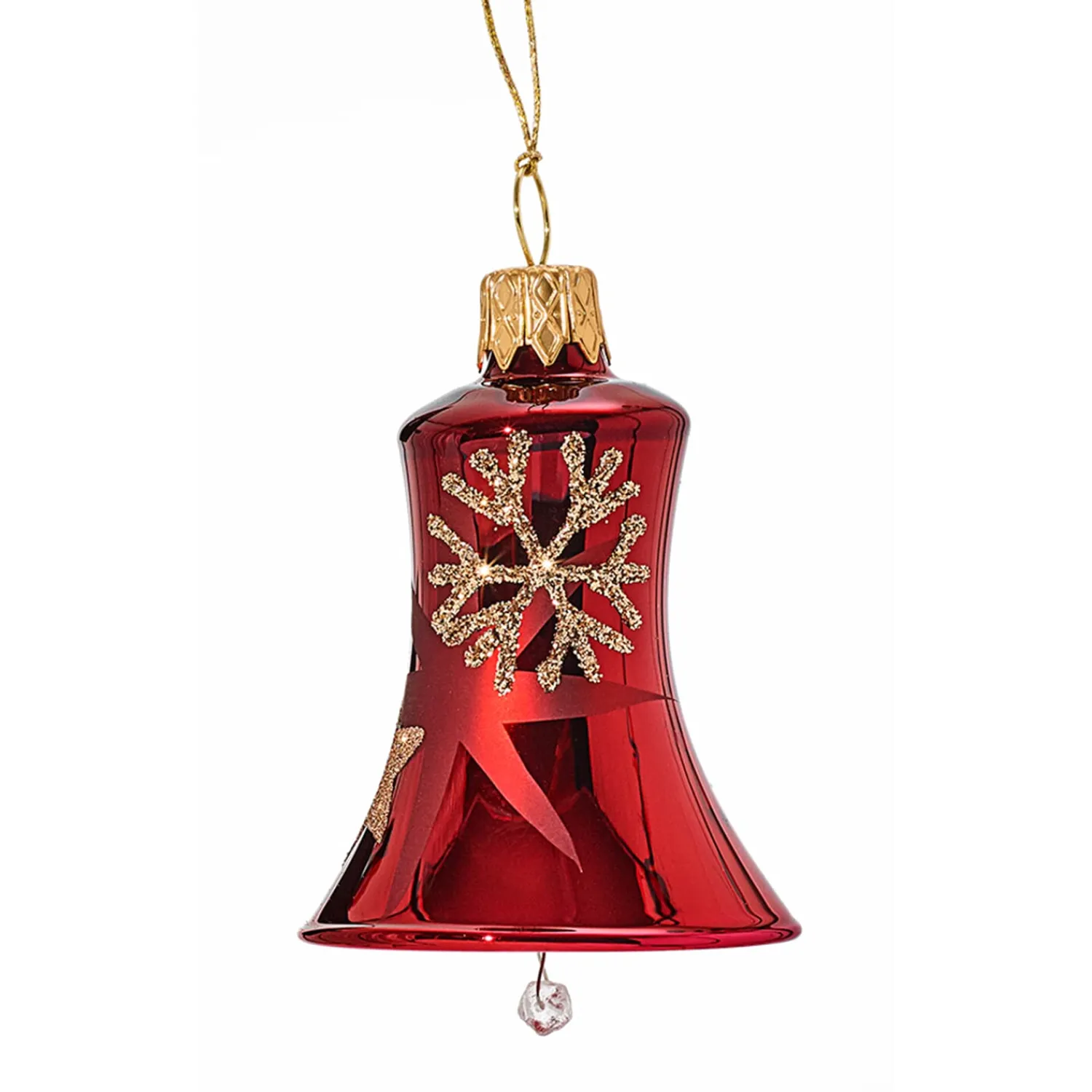 * Tree Baubles And Set Offers|Bell Red With Golden Stars And Flakes