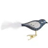 Poesie in Glas Glass Tree Decorations|Bird Blue-Silver