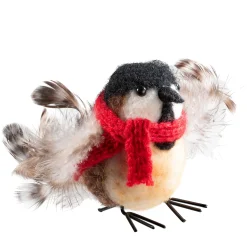 * Decorative Figurines|Bird With Scarf Made Of Felt