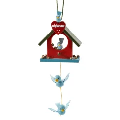 * Wood Tree Decorations|Birdhouse "Welcome"