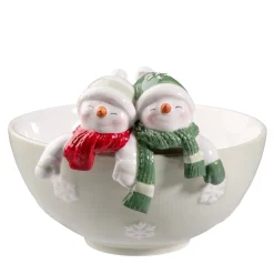 * Decorative Figurines|Bowl With Snowmen