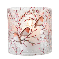* Candle- & Tealight Holders|Candle Holder "Robin Family", 15 Cm