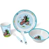 Trötsch Verlag The Little Mole "Kretek"|Children Tableware Set "The Little Mole" On Motorcycle