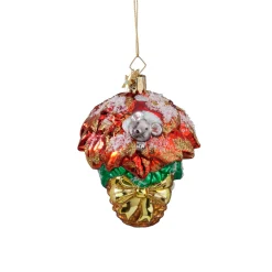 Poesie in Glas Glass Tree Decorations|Christmas Poinsettia