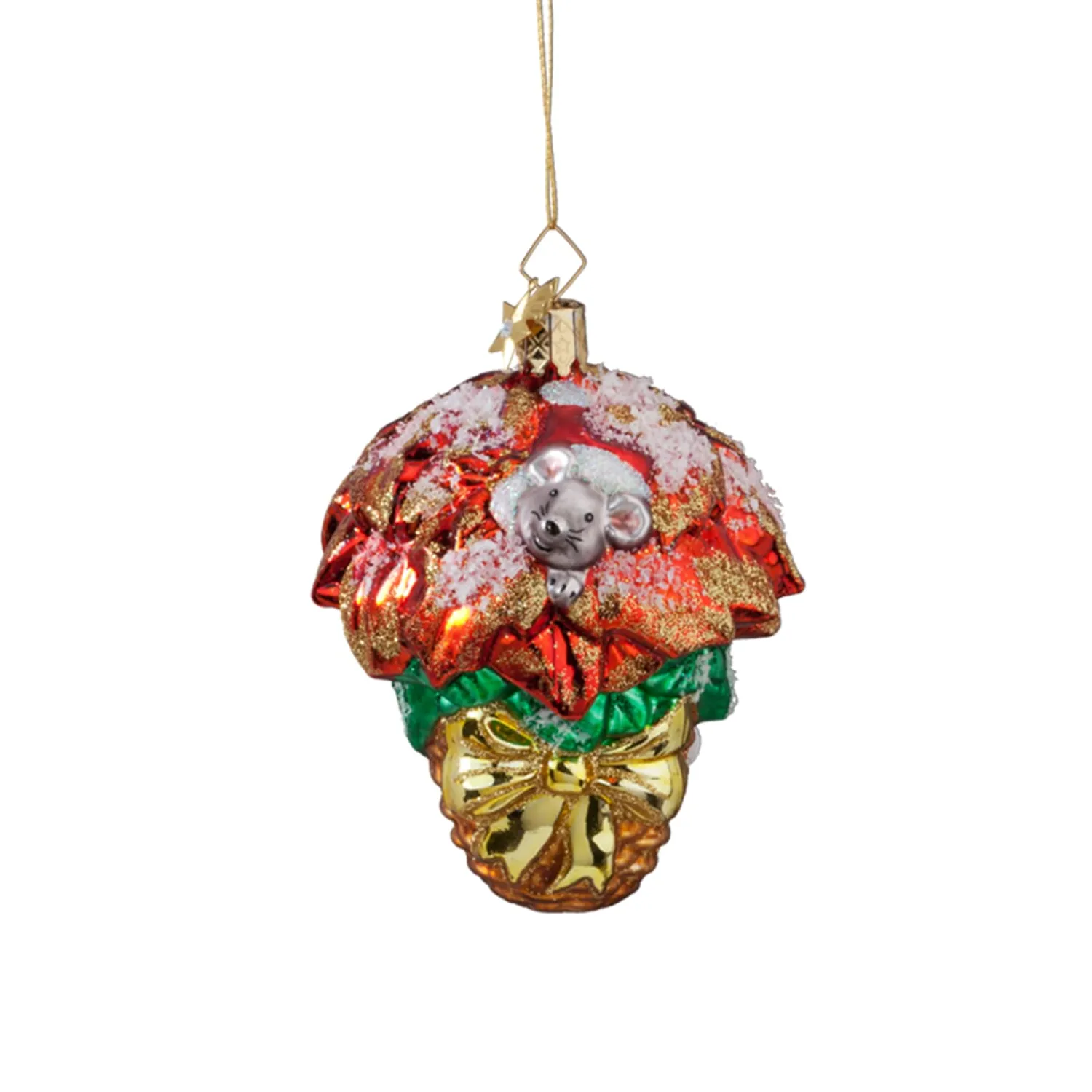 Poesie in Glas Glass Tree Decorations|Christmas Poinsettia