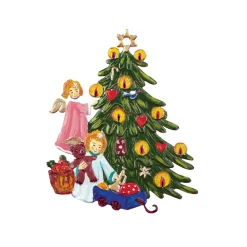 * Pewter Tree Decorations|Christmas Tree With Angels