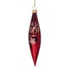 * Tree Baubles And Set Offers|Cone Red With Golden Stars And Flakes