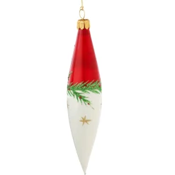 * Tree Baubles And Set Offers|Cone Red-White With Twig And Stars