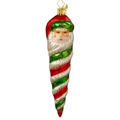 Poesie in Glas Glass Tree Decorations|Cone Santa Claus