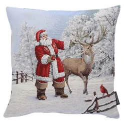 Sandner Home Decorations|Cushion Cover "Santa Claus With Deer"