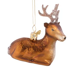 Poesie in Glas Glass Tree Decorations|Deer Lying