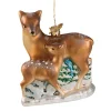 Poesie in Glas Glass Tree Decorations|Deer With Fawn