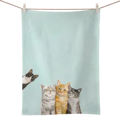 * Table Decorations|Dishtowel "Cat Friends"