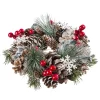 * Home Decorations|Door Or Table Wreath With Red Fruits And Pinecones