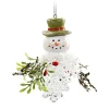 * Acrylic Tree Decorations|Fir Cone With Snowman