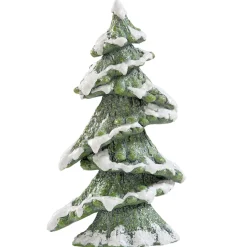* Decorative Figurines|Fir Tree With Snow, 10.4 Inch