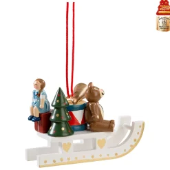 * Wood Tree Decorations|Gift Sleigh