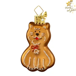 Poesie in Glas Glass Tree Decorations|Gingerbread Cat