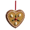 * Wood Tree Decorations|Gingerbread Heart