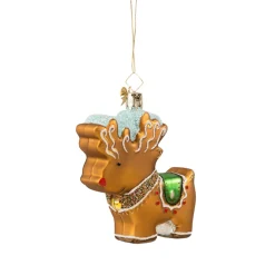 Poesie in Glas Glass Tree Decorations|Gingerbread Reindeer