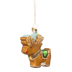 Poesie in Glas Glass Tree Decorations|Gingerbread Reindeer