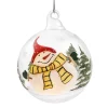 * Tree Baubles And Set Offers|Glass Bauble Clear Snowman With Cap, 8 Cm