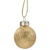 * Tree Baubles And Set Offers|Glass Bauble Gold With Glitter, 3Cm