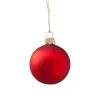 * Tree Baubles And Set Offers|Glass Bauble Matte Red, 6 Cm